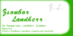 zsombor landherr business card
